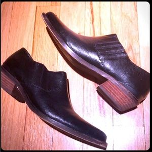 Black Leather Chelsea boots